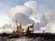 Ships on the Zuiderzee before the Fort of Naarden fgg BACKHUYSEN, Ludolf